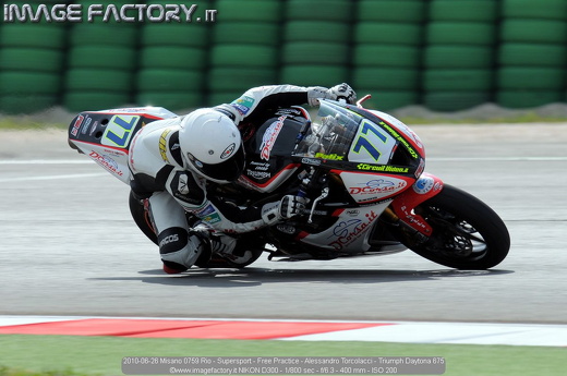 2010-06-26 Misano 0759 Rio - Supersport - Free Practice - Alessandro Torcolacci - Triumph Daytona 675